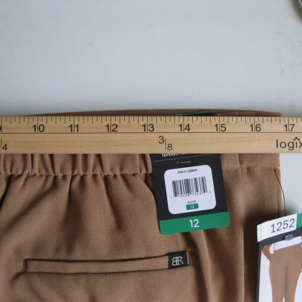 Banana Republic Women's Tapered Pull-On Pants, Brown, Size 12 (1252) - Picture 10 of 13